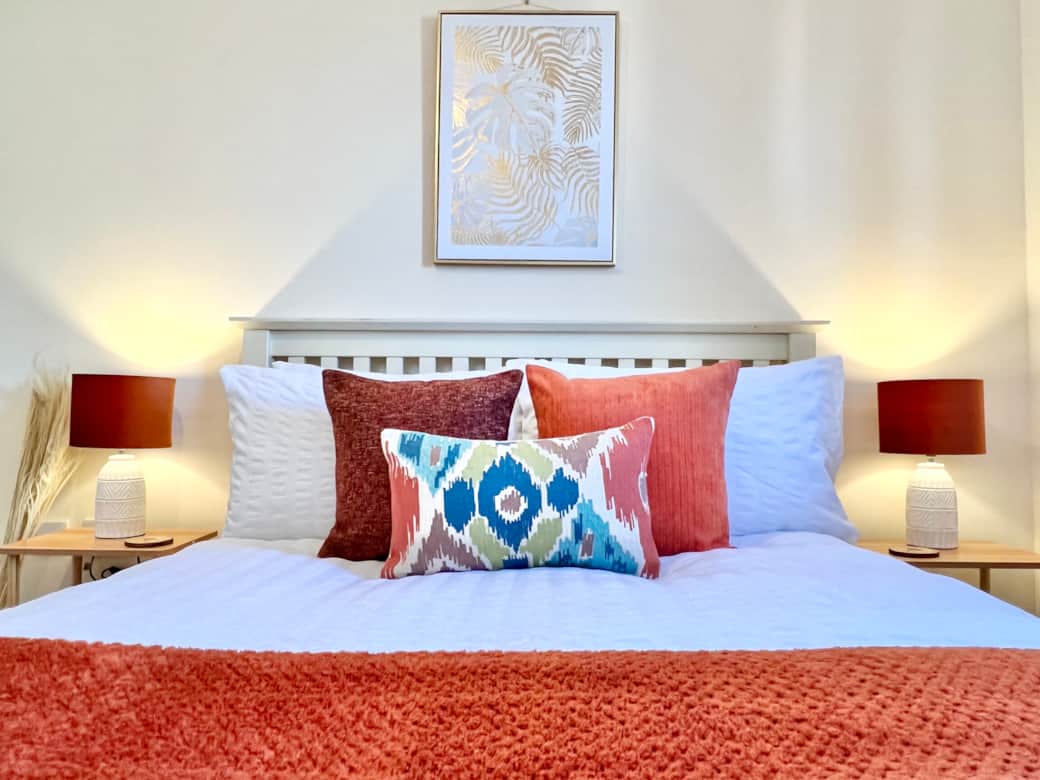 Bedroom 1 - comfortable double bed with bed side tables
