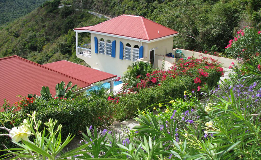 View from Blue Palm Villa from Iron Wood Road.