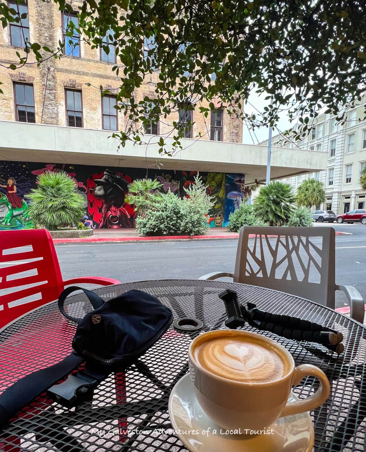 Cozy indoor seating at Mod Coffeehouse in Galveston