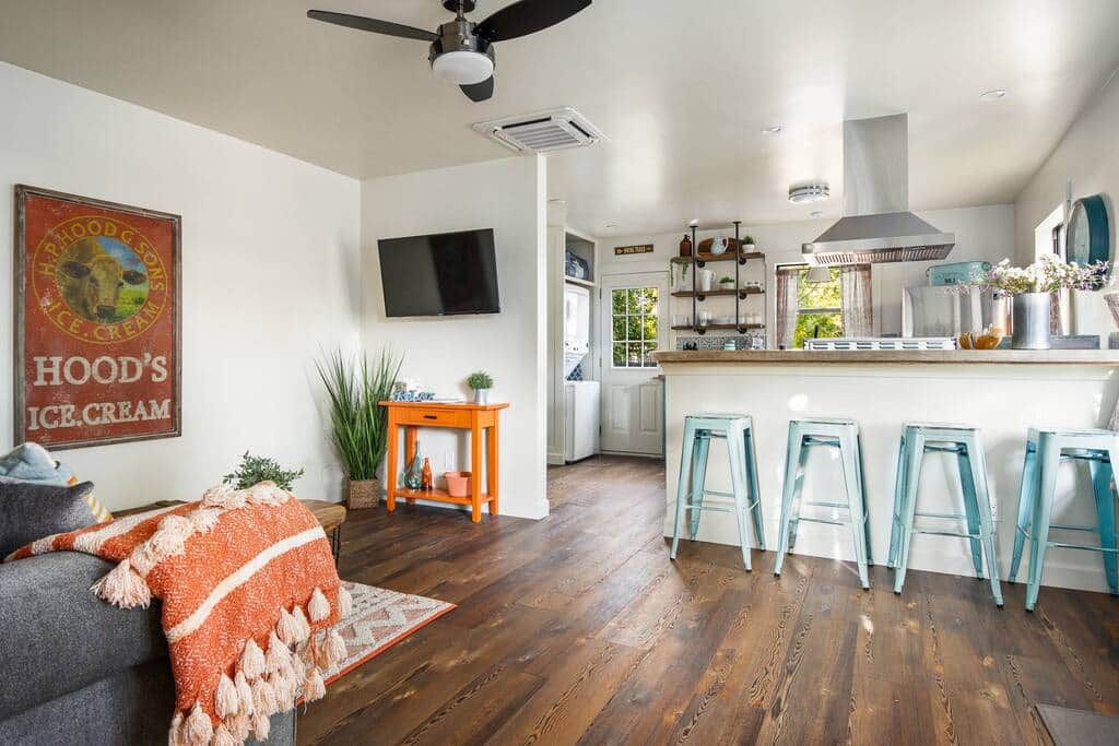 Kitchen open to living room