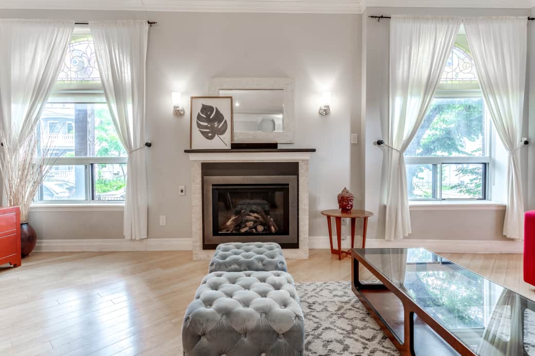 Warm entryway in a Toronto short-term rental, inviting for visitors.