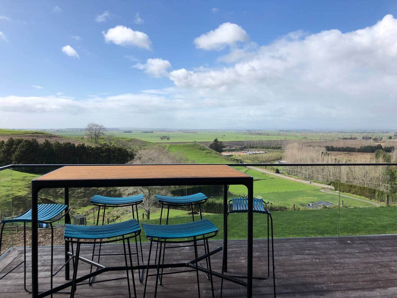 the perfect spot for an afternoon drink or coffee and breakfast.. barleaner with views off the front deck of the house