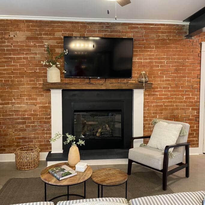 Gas Fireplace with Heated Floors
