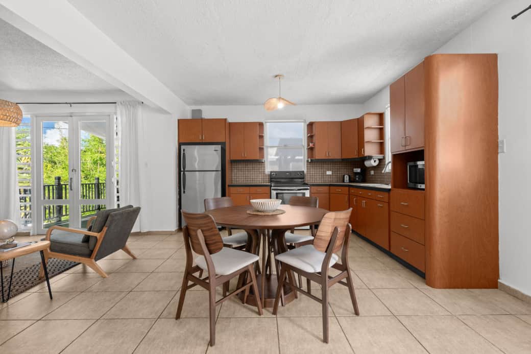 Open kitchen and dining area perfect for shared meals