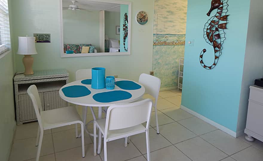 Unit #38 Dinning area for four people.