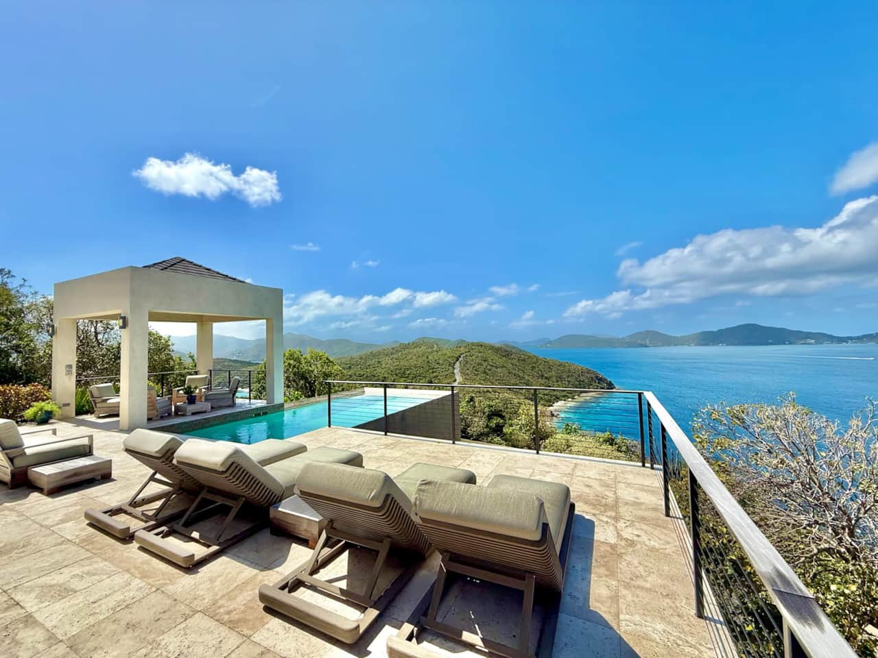 Big blue skies and Caribbean waters