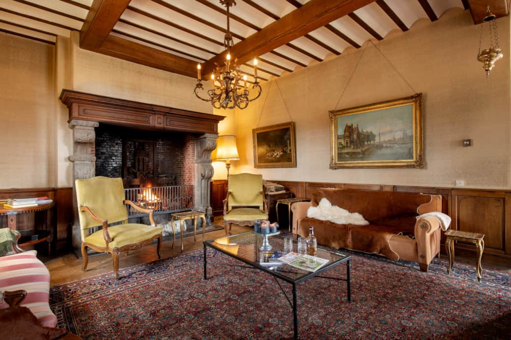 Belgique, Vielsalm, Rue Freddy Wampach 21, Domaine Le Priesmont, interieur, rez de chaussee, living 