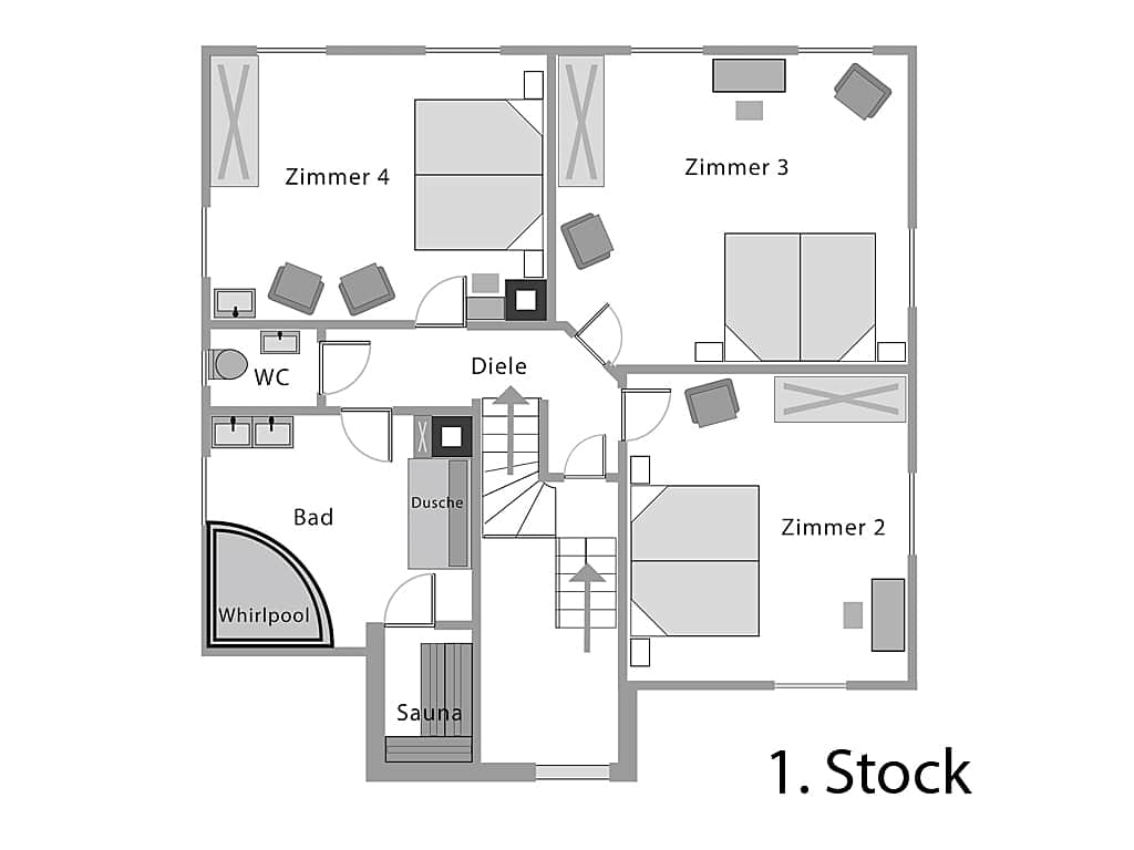Grundriss 1OG