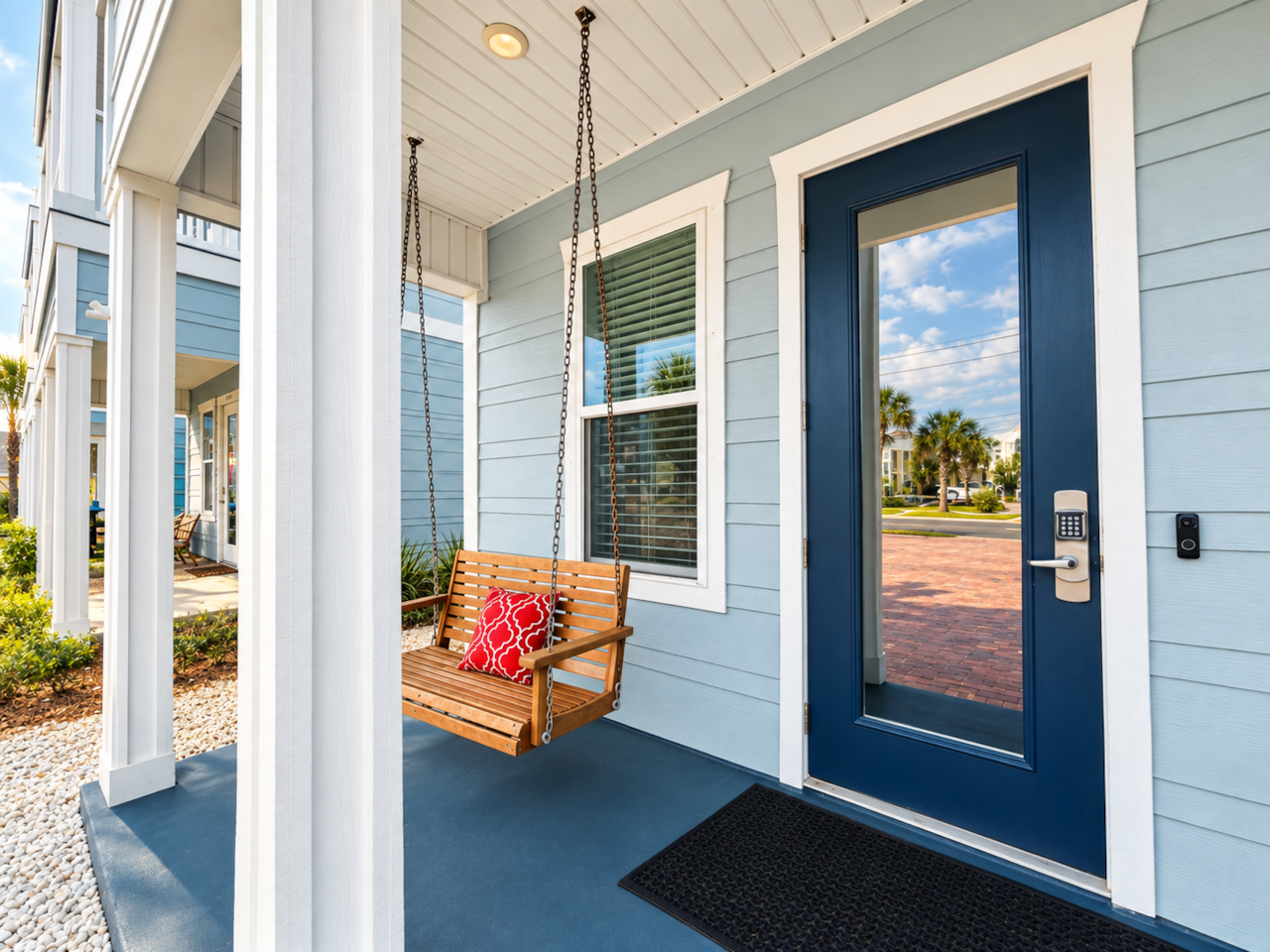 The Salty Blue has plenty of outdoor area for relaxing