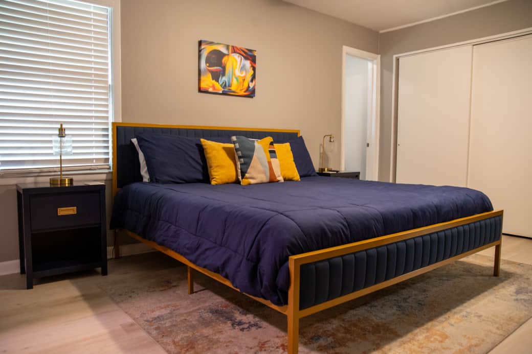 Bedroom 1. King size bed. Bathroom attached Bedroom 1. King size bed. Bathroom attached