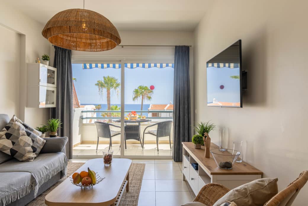 Living room with sea view