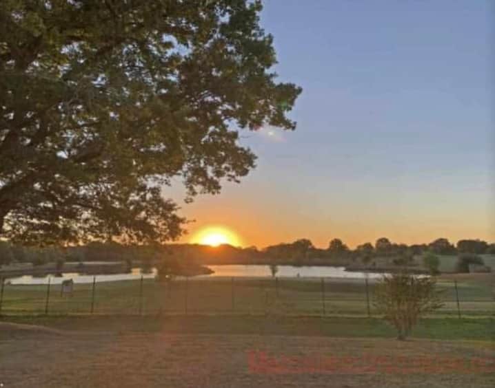 Couché de soleil côté jardin 