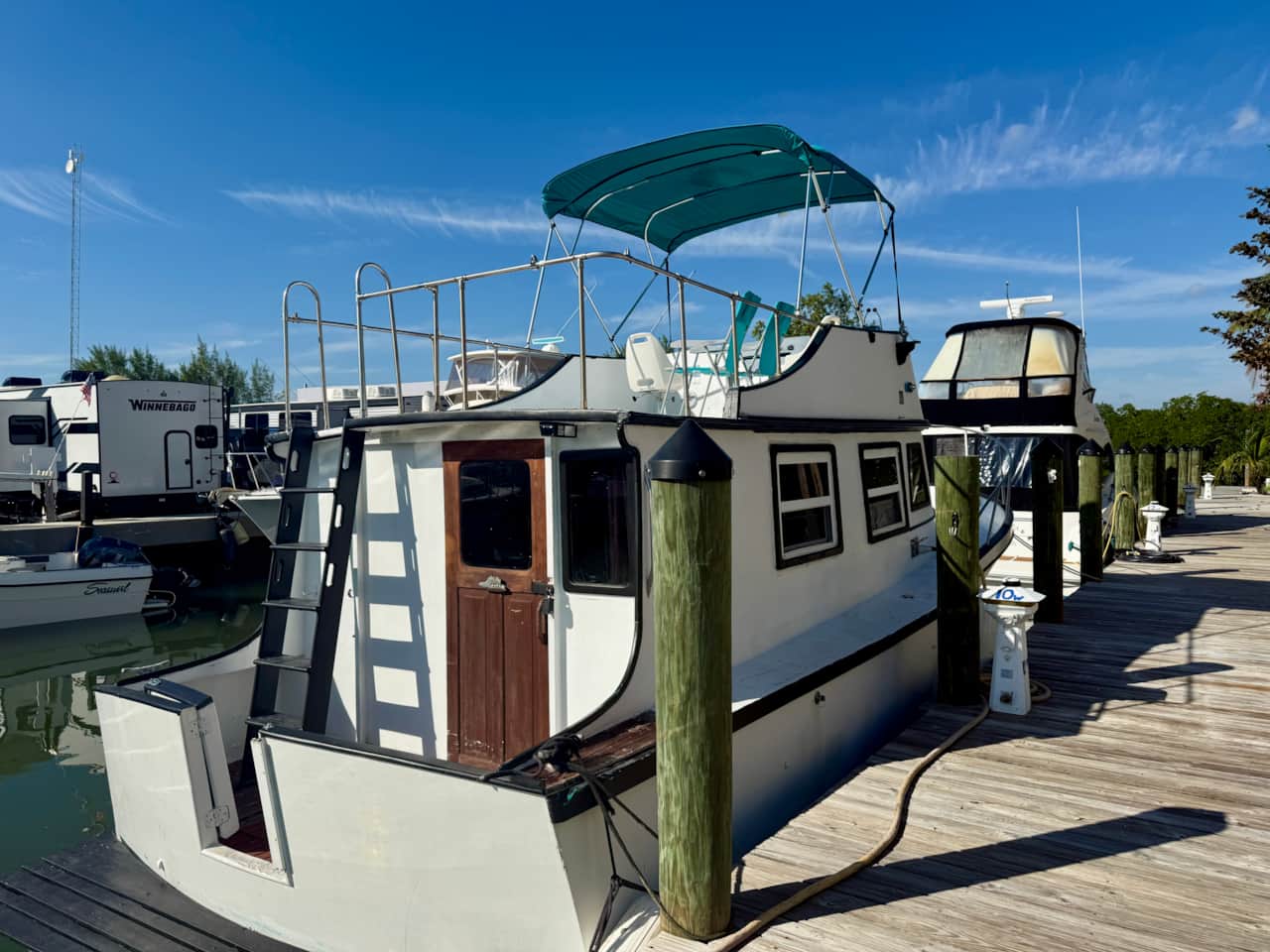 Back side of Vintage Boat
