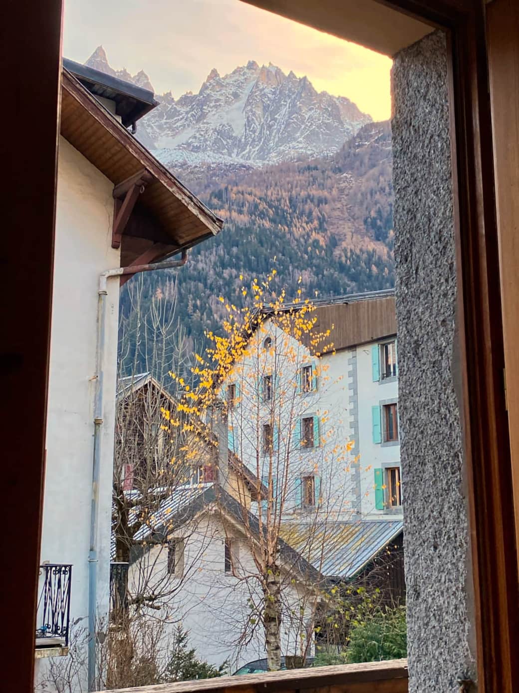 View of the Mont Blanc range from the bedroom 1.