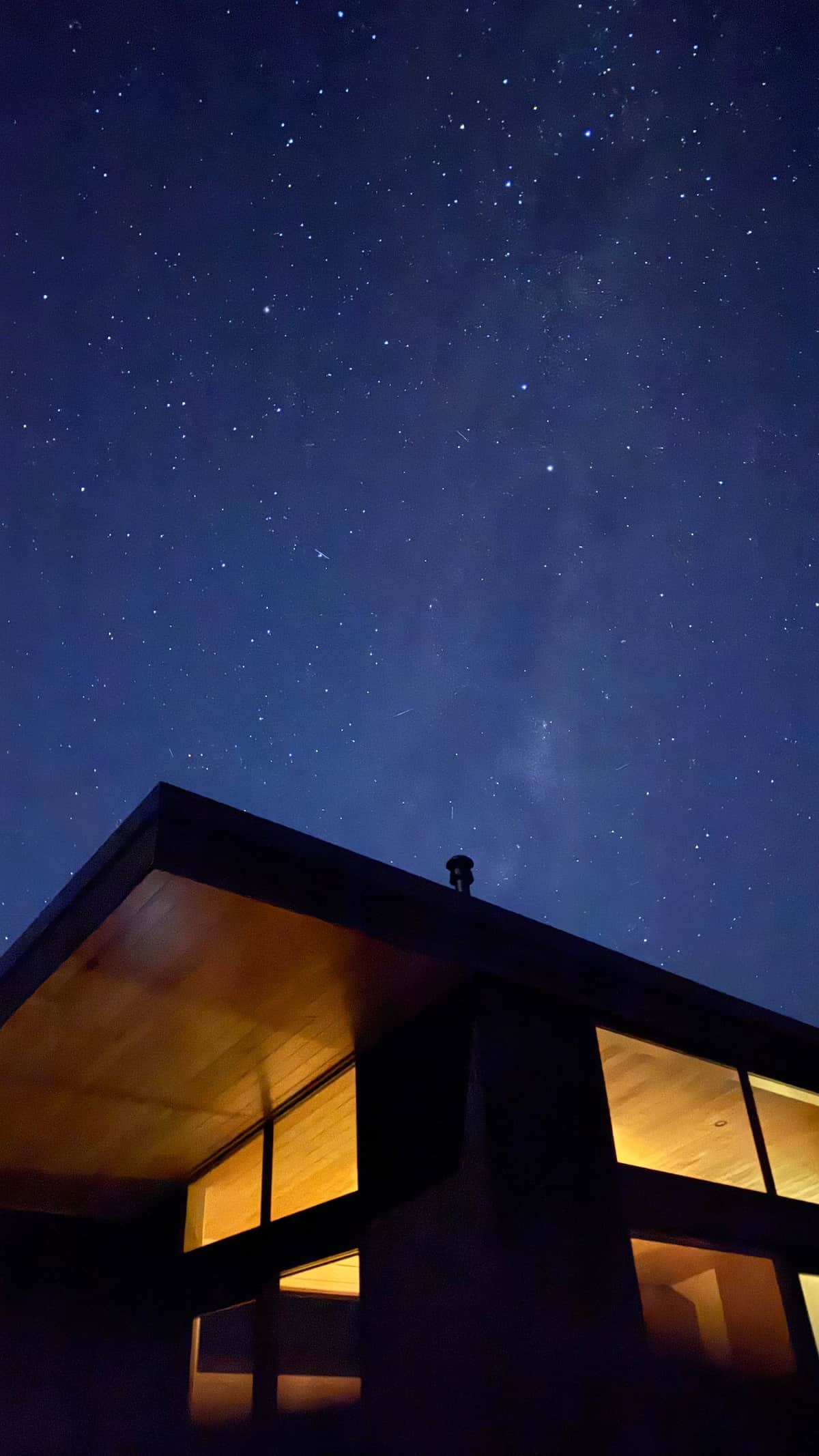 Admiring the Dark Sky Reserve from the outside bath
