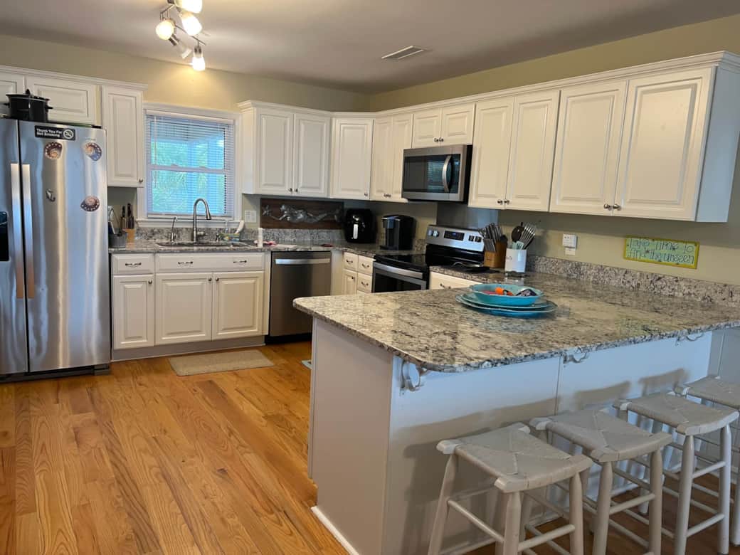 Spacious updated kitchen.