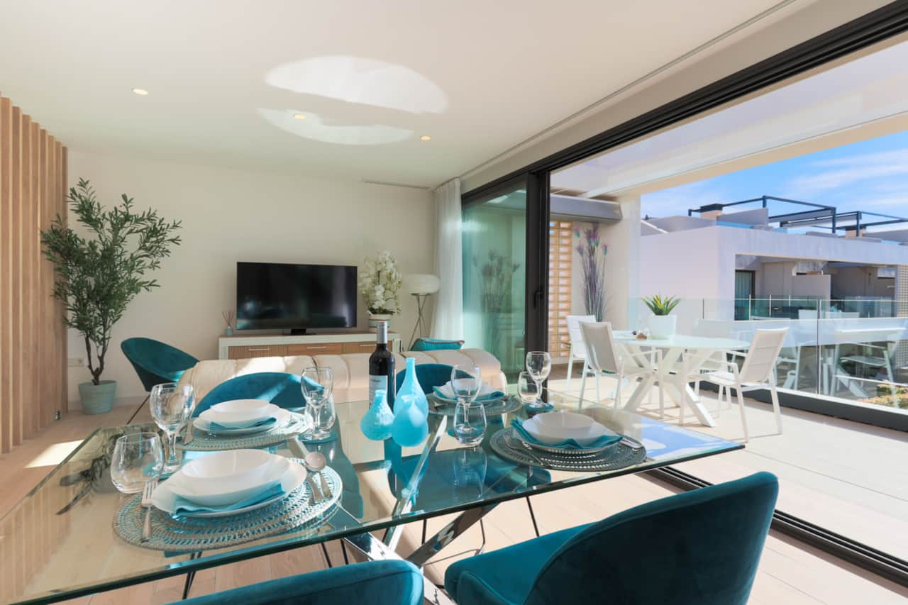 Livingroom with excess to the terrace