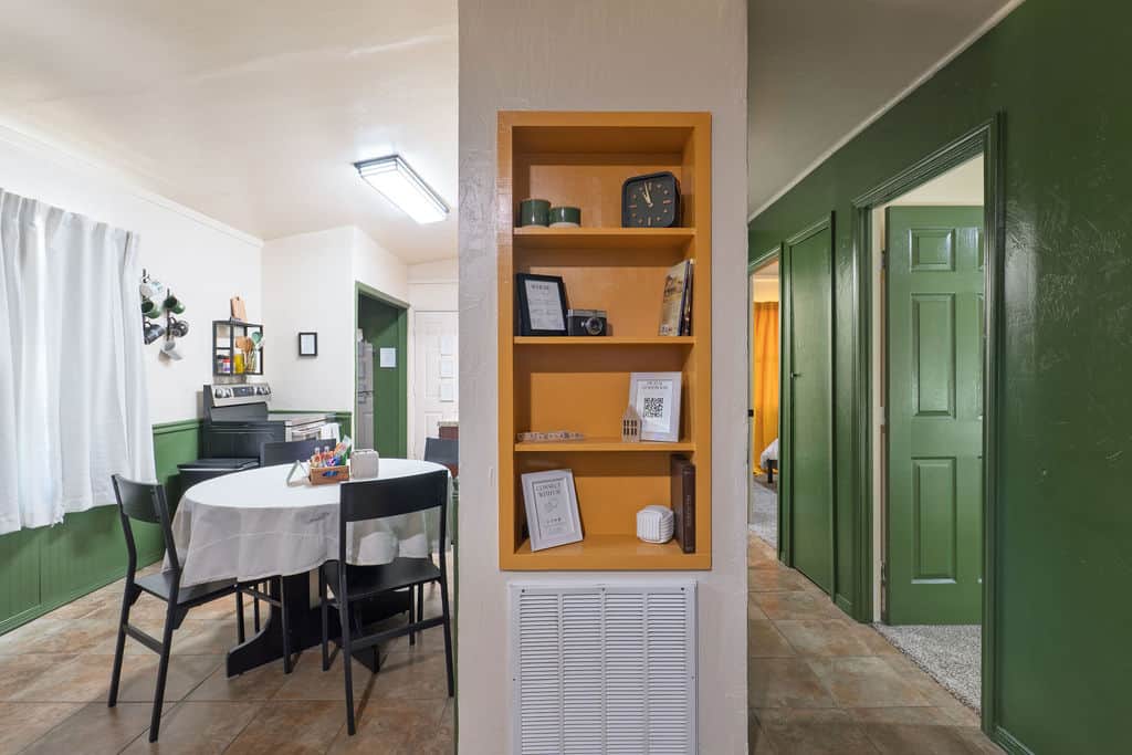 Living Room Opens to Dining & Kitchen