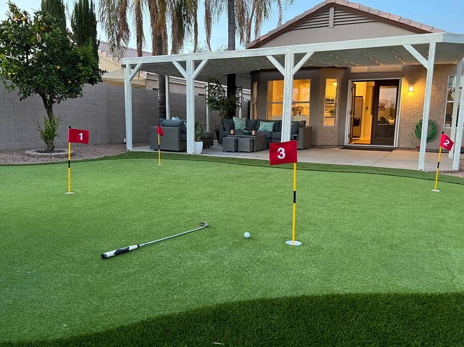 Backyard - putting green