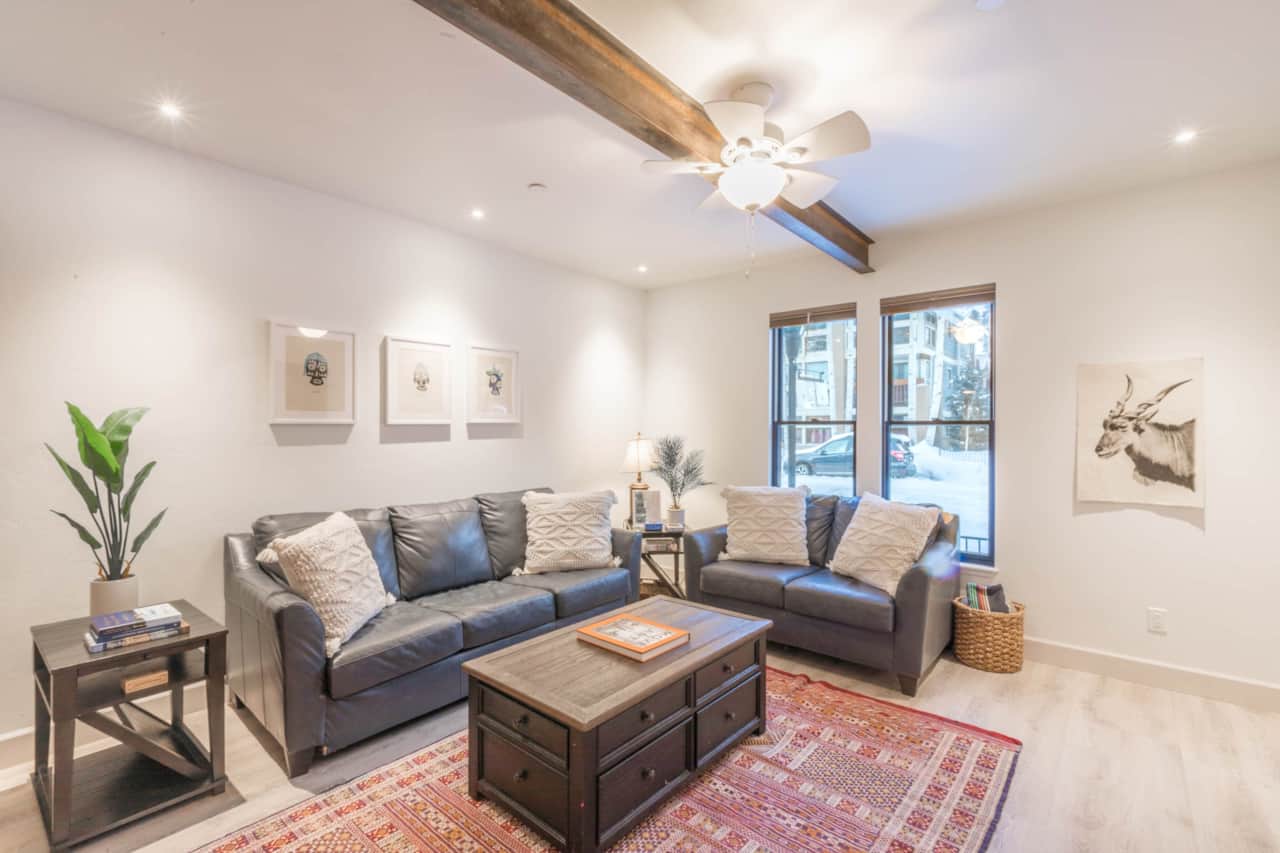 Large den with sleeper couch