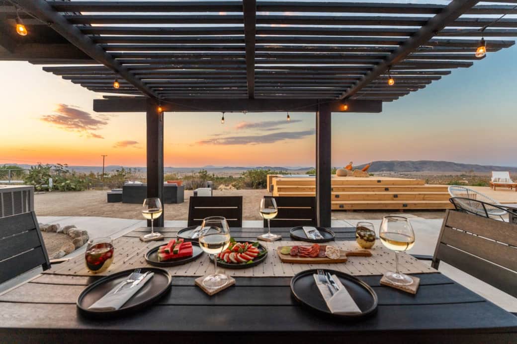 Nothing compares to outdoor dining while enjoying the skyline view and the sunset