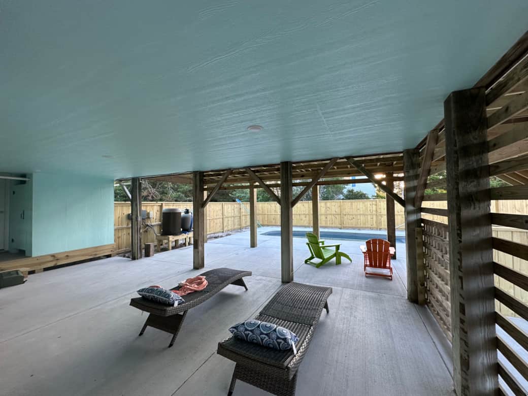 Pool Area With Bathroom