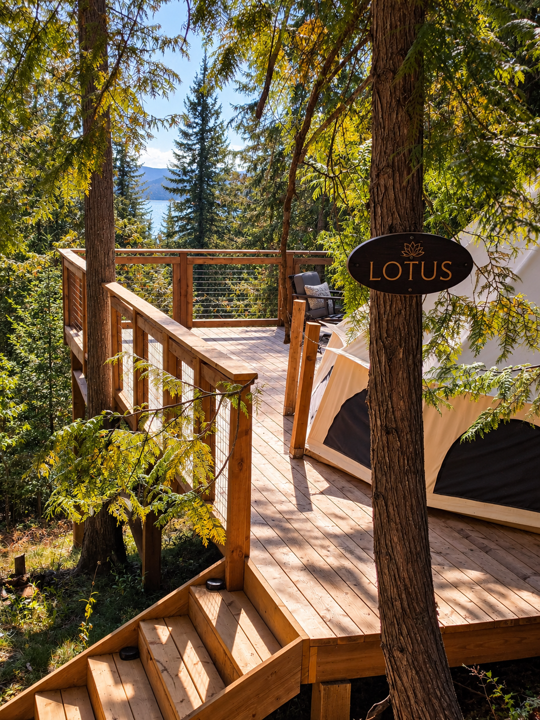 Lotus — Lakeview Glamping Retreat for Up to Four