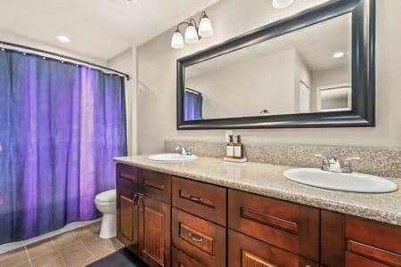 Master bath ensuite double vanity