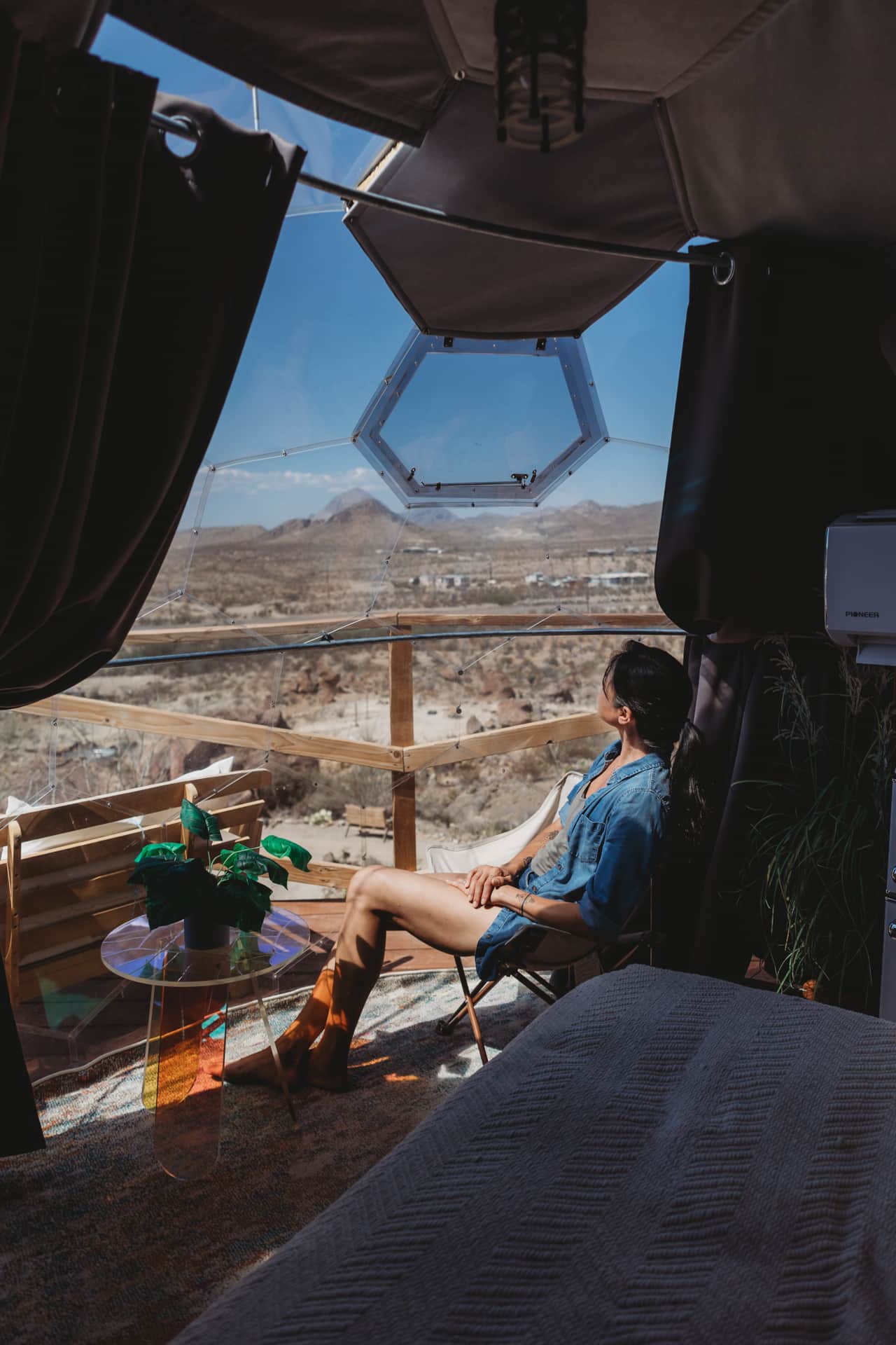 Deck views over the Big Bend desert from Space Pod 007