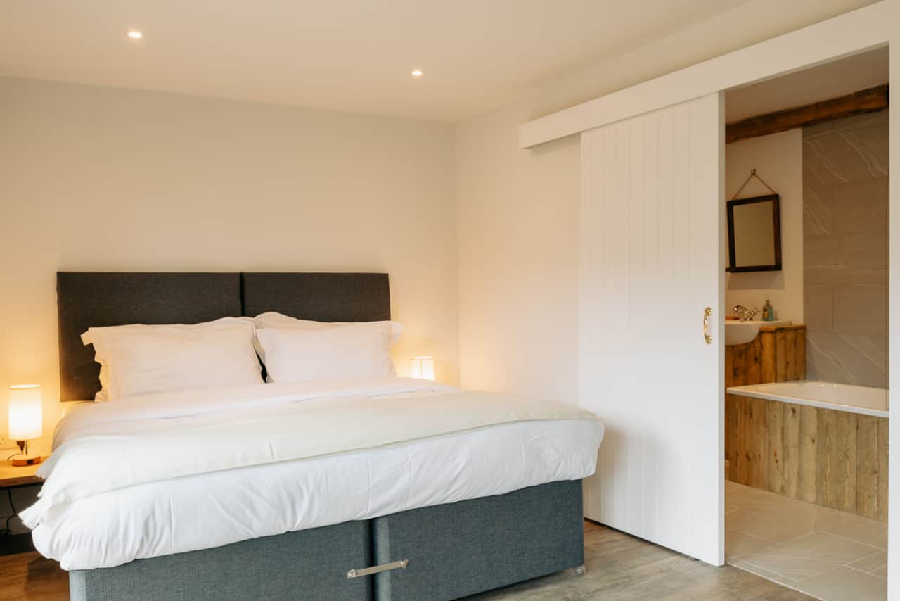 Sleeping area and bathroom