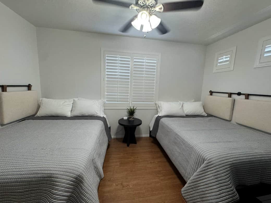 Bedroom 4- Two double beds with Smart TV