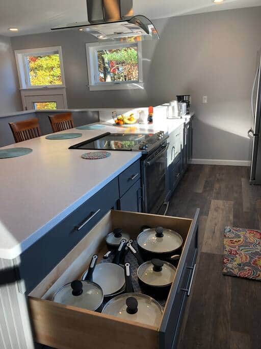 Fully stocked kitchen with all the necessities to prepare gourmet meals. Fully stocked kitchen with all the necessities to prepare gourmet meals.