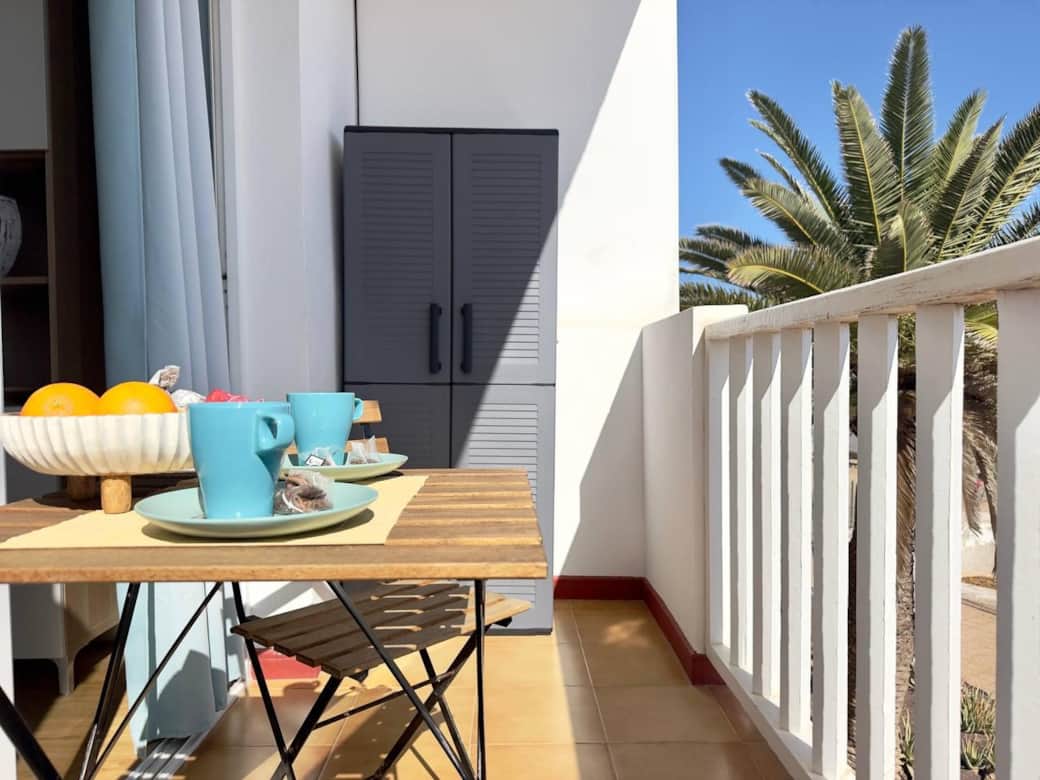 Wake up and enjoy breakfast on your sunny balcony space.