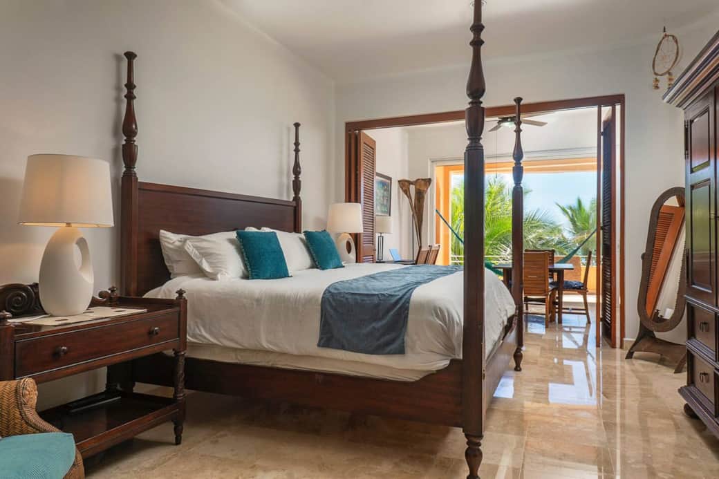 Primary bedroom and on suite with Oceanview