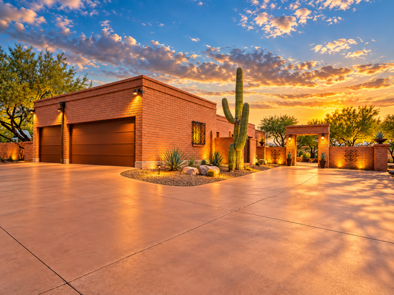 Front of home with garage
