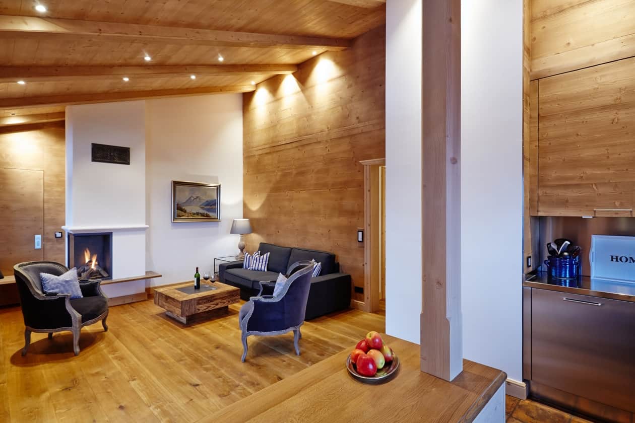 Wohnzimmer mit Gaskamin