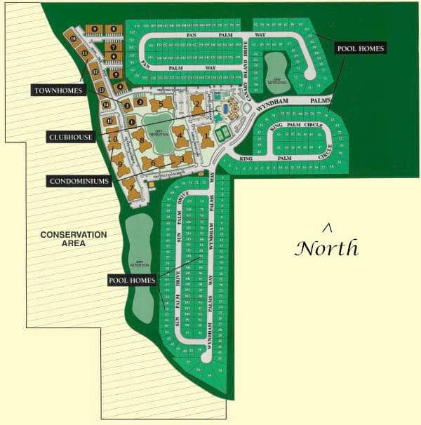 Map of the Windsor Palms Resort community