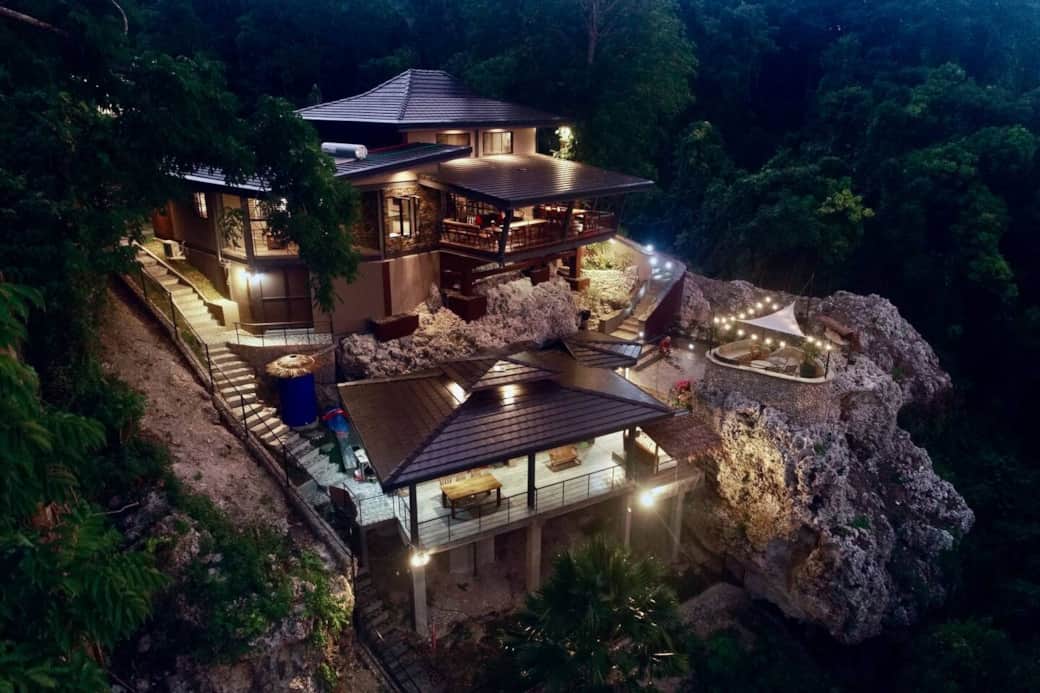 Seen from the ocean side at night time! Seen from the ocean side at night time!