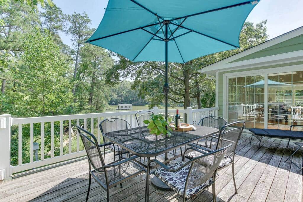 Private Deck from Primary Suite, Creek Views!