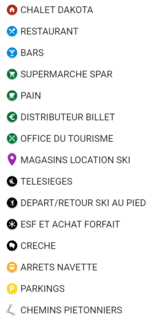 légende plan plagne 1800