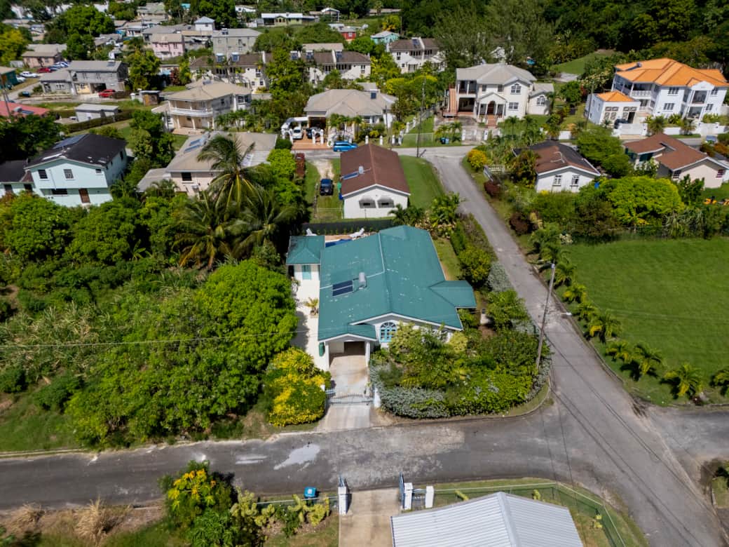 Aerial of house