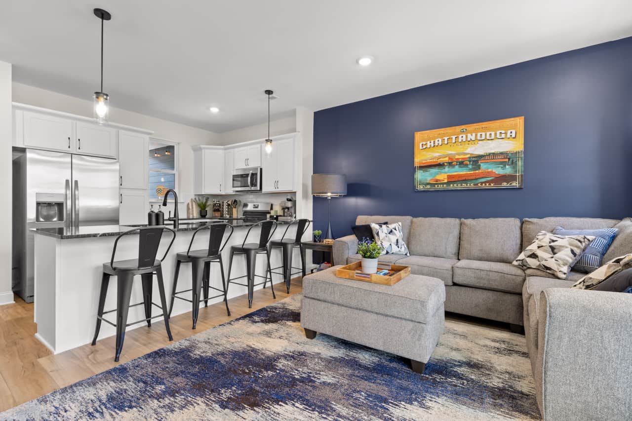 Open Concept Living Room and Kitchen