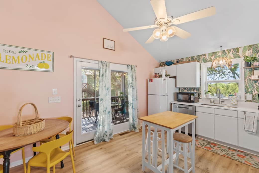 Connect to outside while in the kitchen