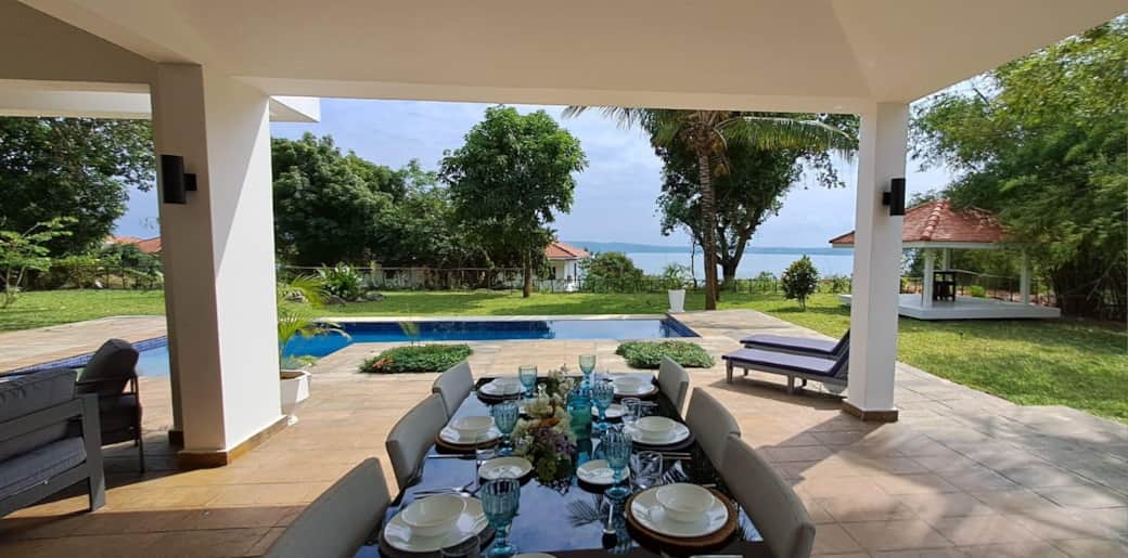Outdoor dining with a view