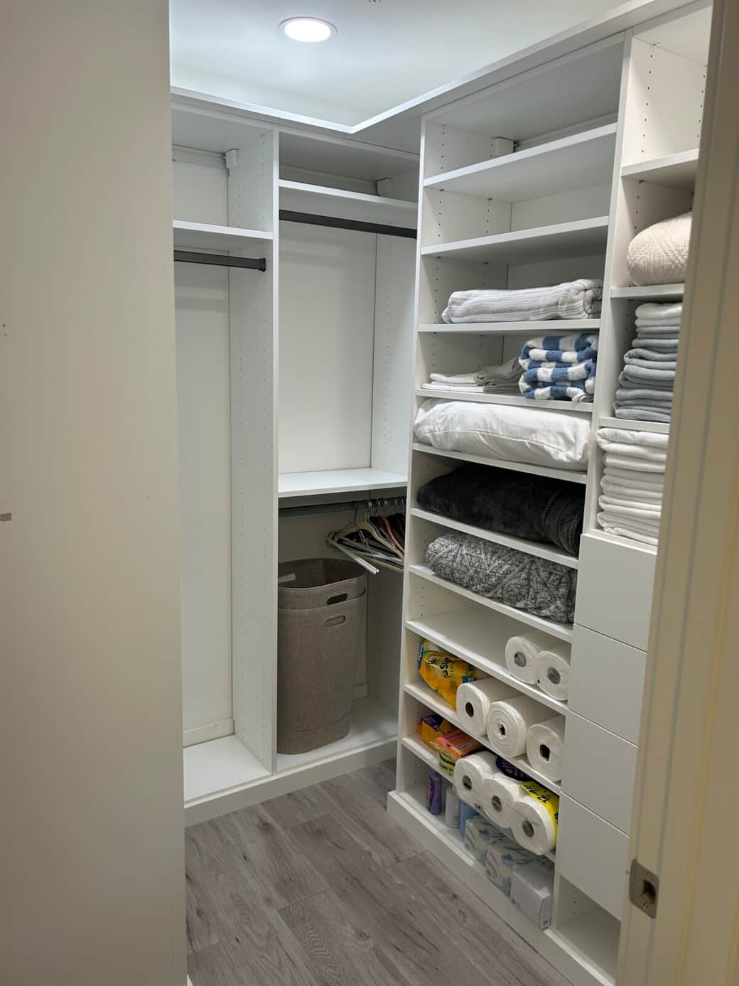 Primary closet