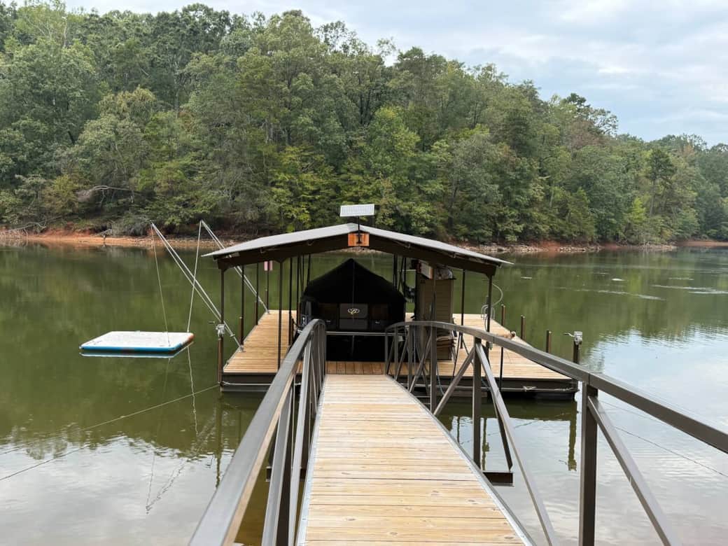 The dock; where the fun & fishing happens