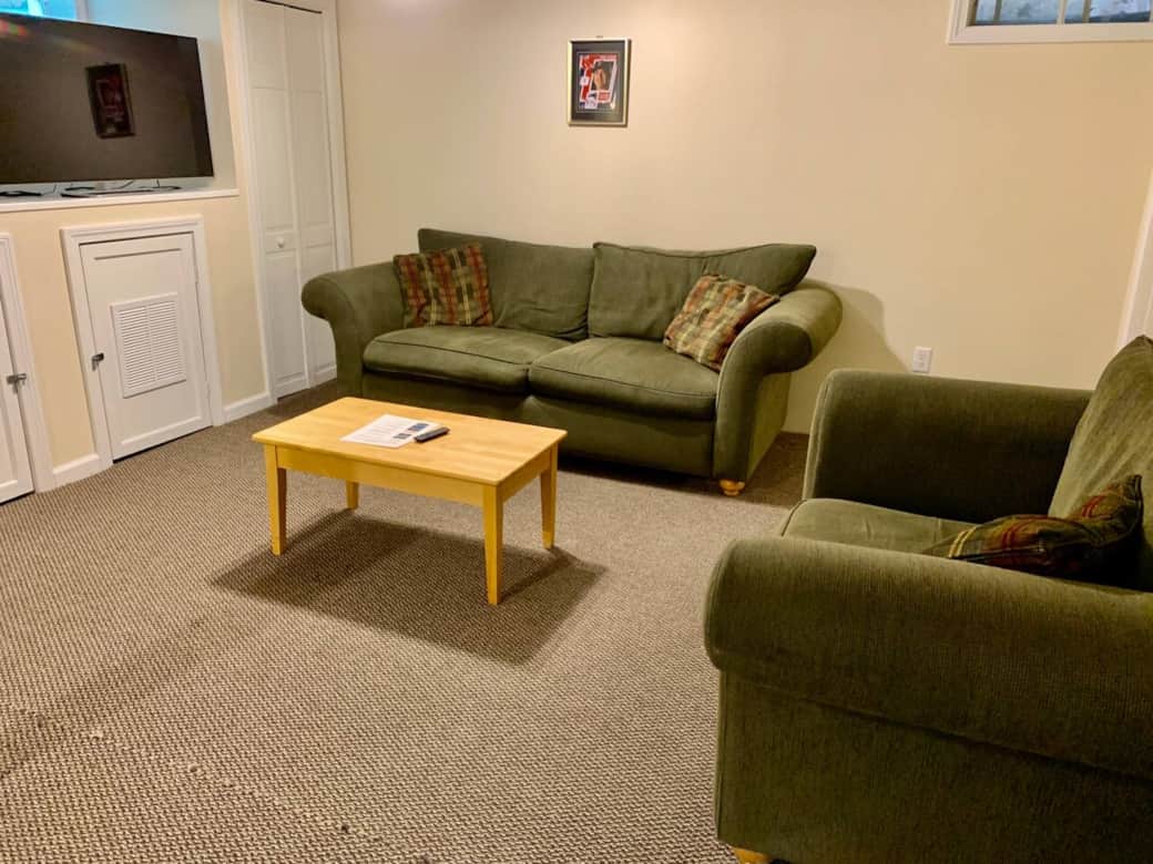 Basement seating area Basement seating area