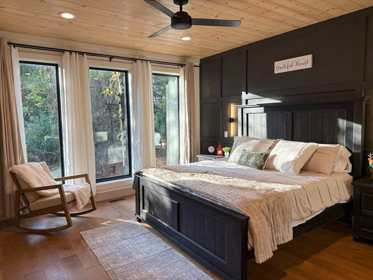 High-end luxury mattress on King size bed.