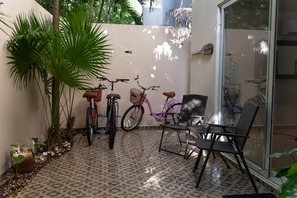 Back Patio with bikes