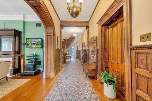 Mansion grand foyer at The Carriage House Inn & Events, Lynchburg, VA